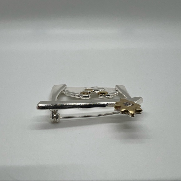 VINTAGE CHRISTMAS NATIVITY SCENE BROOCH Rhinestone Star - Picture 4 of 7